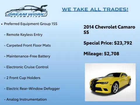 Photos of 2014 Chevrolet Camaro SS for sale in Charlotte, NC at Dream Work Automotive