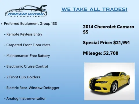 Photos of 2014 Chevrolet Camaro SS for sale in Charlotte, NC at Dream Work Automotive