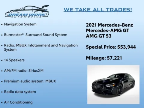 Photos of 2021 Mercedes-Benz AMG GT 53 for sale in Charlotte, NC at Dream Work Automotive