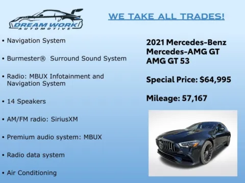 Photos of 2021 Mercedes-Benz AMG GT 53 for sale in Charlotte, NC at Dream Work Automotive