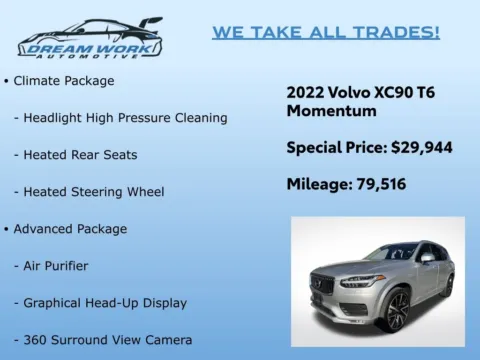 Photos of 2022 Volvo XC90 T6 Momentum for sale in Charlotte, NC at Dream Work Automotive