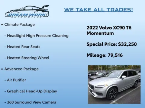 Photos of 2022 Volvo XC90 T6 Momentum for sale in Charlotte, NC at Dream Work Automotive