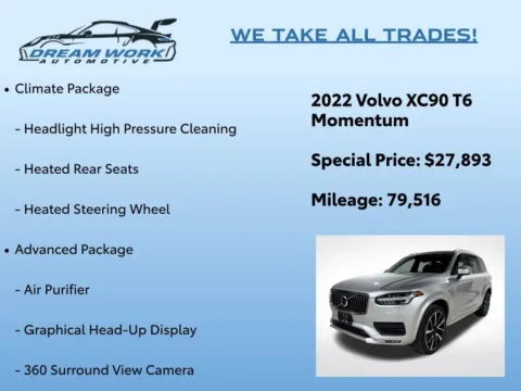 Photos of 2022 Volvo XC90 T6 Momentum for sale in Charlotte, NC at Dream Work Automotive