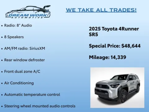 Photos of 2025 Toyota 4Runner TRD Sport for sale in Charlotte, NC at Dream Work Automotive