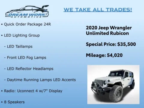 Photos of 2020 Jeep Wrangler Unlimited Rubicon for sale in Charlotte, NC at Dream Work Automotive