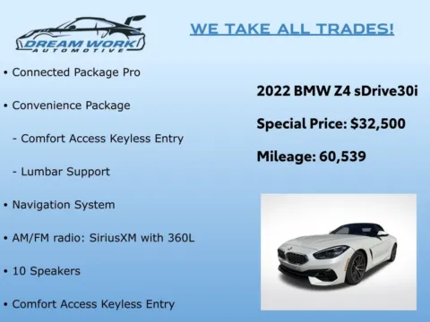 Photos of 2022 BMW Z4 sDrive30i for sale in Charlotte, NC at Dream Work Automotive