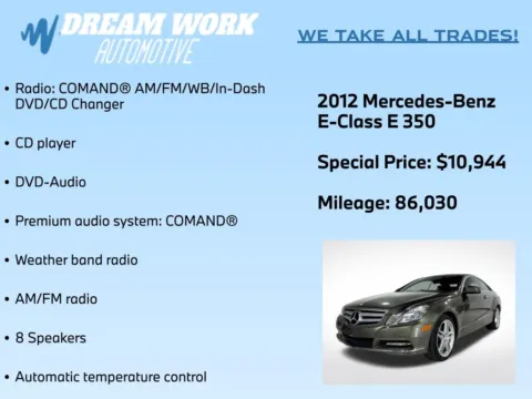 Photos of 2012 Mercedes-Benz E-Class E 350 for sale in Charlotte, NC at Dream Work Automotive