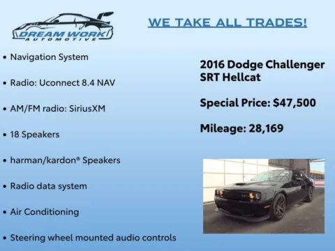 Photos of 2016 Dodge Challenger SRT Hellcat for sale in Charlotte, NC at Dream Work Automotive