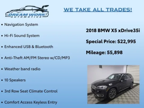 Photos of 2018 BMW X5 xDrive35i for sale in Charlotte, NC at Dream Work Automotive