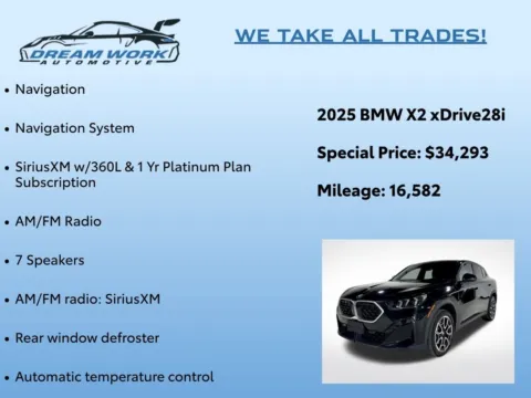 Photos of 2025 BMW X2 xDrive28i for sale in Charlotte, NC at Dream Work Automotive