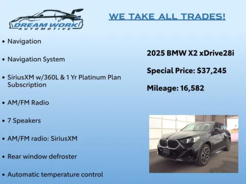 Photos of 2025 BMW X2 xDrive28i for sale in Charlotte, NC at Dream Work Automotive