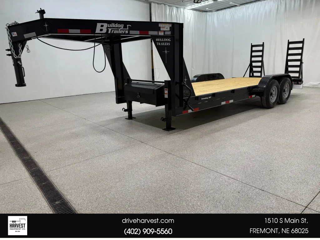 Black 2025 BULLDOG TRAILERS GOOSENECK 7x20 14K EQUIPMENT DOVE for sale in Fremont, NE