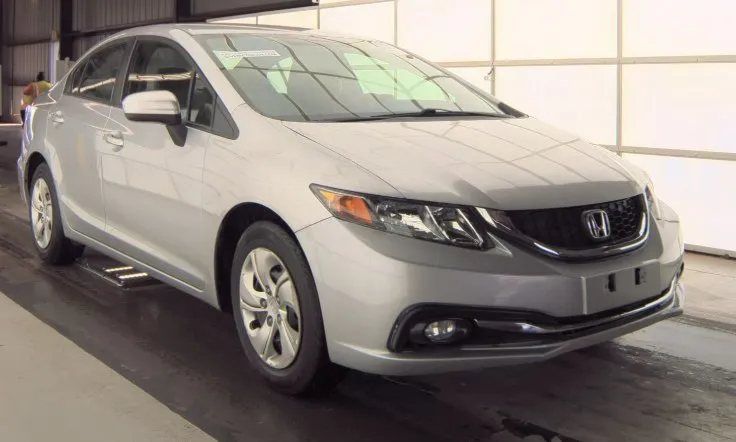 Silver 2015 HONDA CIVIC LX for sale in Columbus, OH
