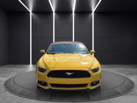 Yellow 2017 FORD MUSTANG EcoBoost Premium for sale in Columbus, OH