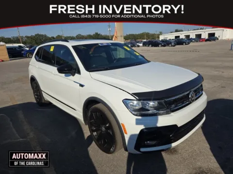 White 2021 Volkswagen Tiguan 2.0T SE R-Line Black for sale in Summerville, SC