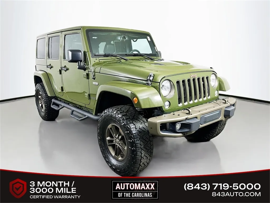 Green 2016 Jeep Wrangler Unlimited Sahara for sale in Summerville, SC