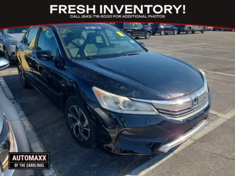 Black 2017 Honda Accord LX for sale in Summerville, SC