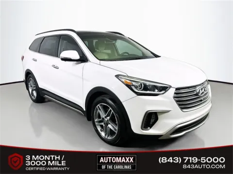White 2017 Hyundai Santa Fe Limited Ultimate for sale in Summerville, SC
