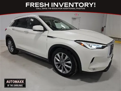 White 2021 INFINITI QX50 LUXE for sale in Summerville, SC