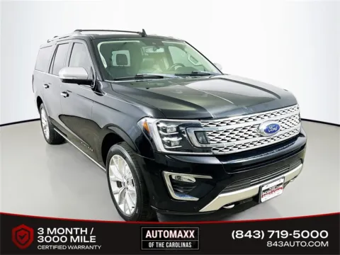 Black 2018 Ford Expedition Max Platinum for sale in Summerville, SC