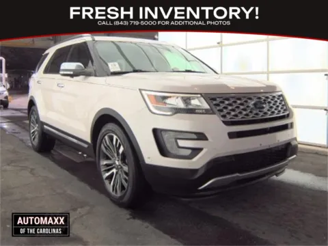 White 2017 Ford Explorer Platinum for sale in Summerville, SC