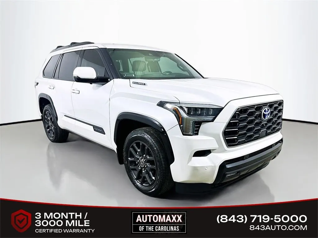 White 2023 Toyota Sequoia Platinum for sale in Summerville, SC
