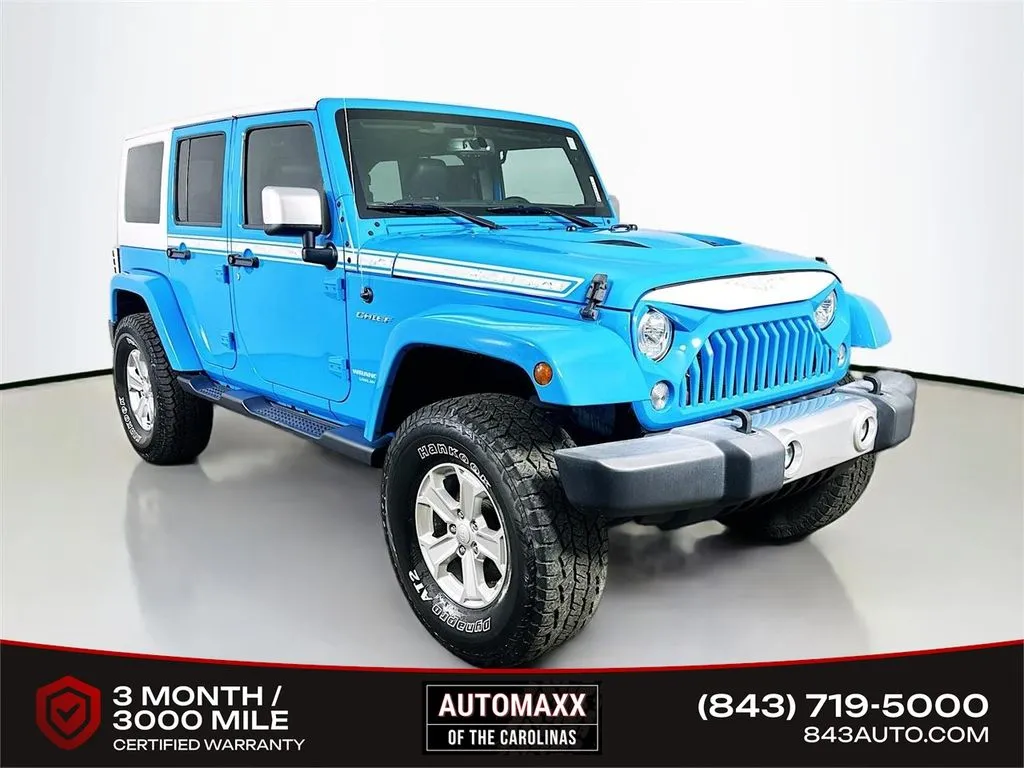 Blue 2017 Jeep Wrangler Unlimited Sahara for sale in Summerville, SC