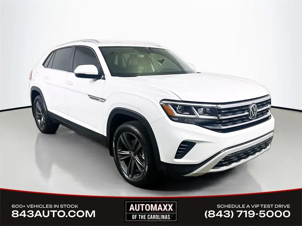 White 2023 Volkswagen Atlas Cross Sport 3.6L V6 SE w/Technology for sale in Summerville, SC