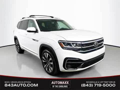 Black 2021 Volkswagen Atlas 3.6L V6 SEL Premium R-Line for sale in Summerville, SC