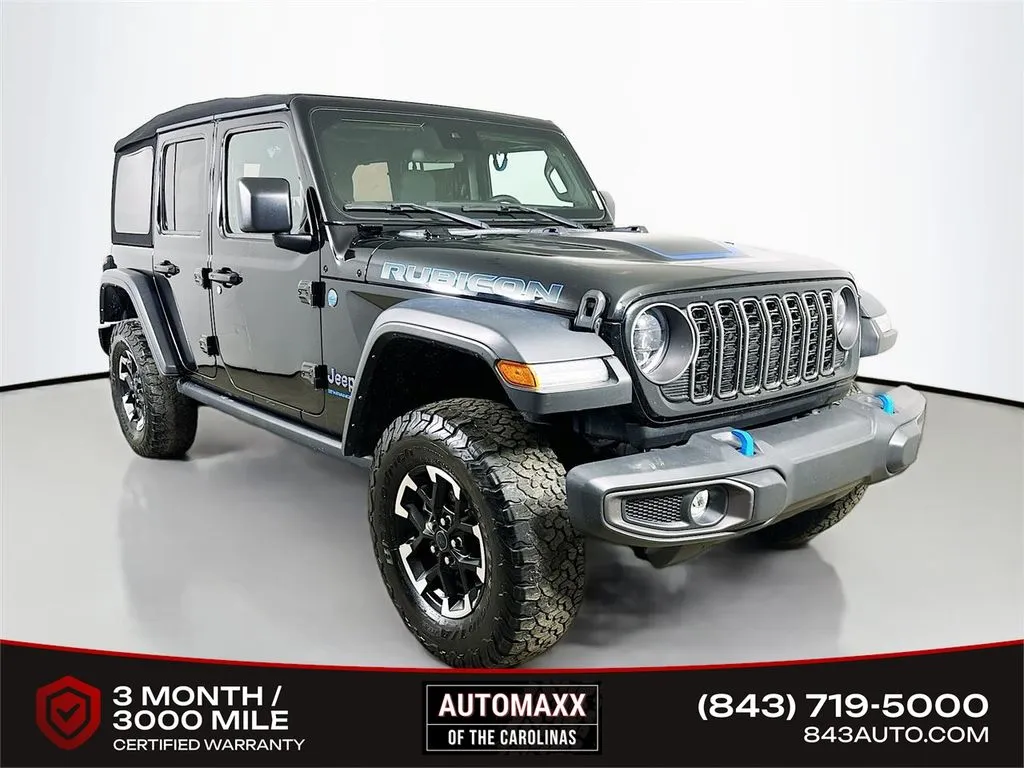 Black 2024 Jeep Wrangler Rubicon 4xe for sale in Summerville, SC
