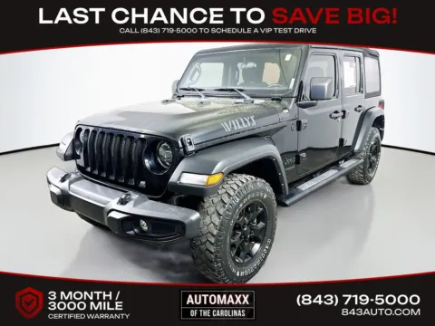Another view of 2022 Jeep Wrangler Unlimited Willys for sale in Summerville, SC at Automaxx of the Carolinas