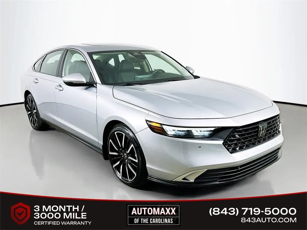 Silver 2024 Honda Accord Hybrid Touring for sale in Summerville, SC
