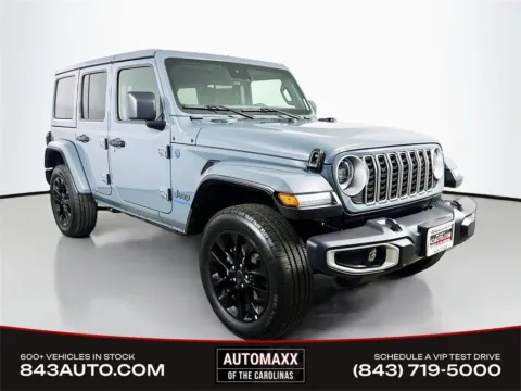 Gray 2025 Jeep Wrangler Sahara 4xe for sale in Summerville, SC