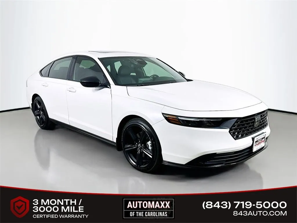 White 2025 Honda Accord Hybrid Sport-L for sale in Summerville, SC