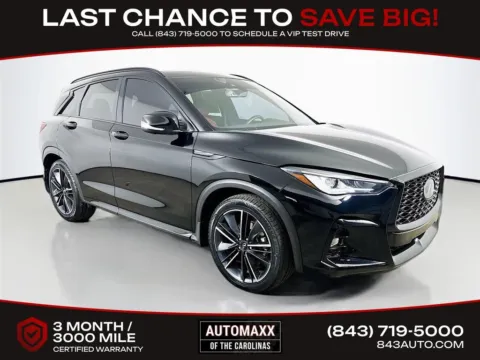 Black 2025 INFINITI QX50 SPORT for sale in Summerville, SC