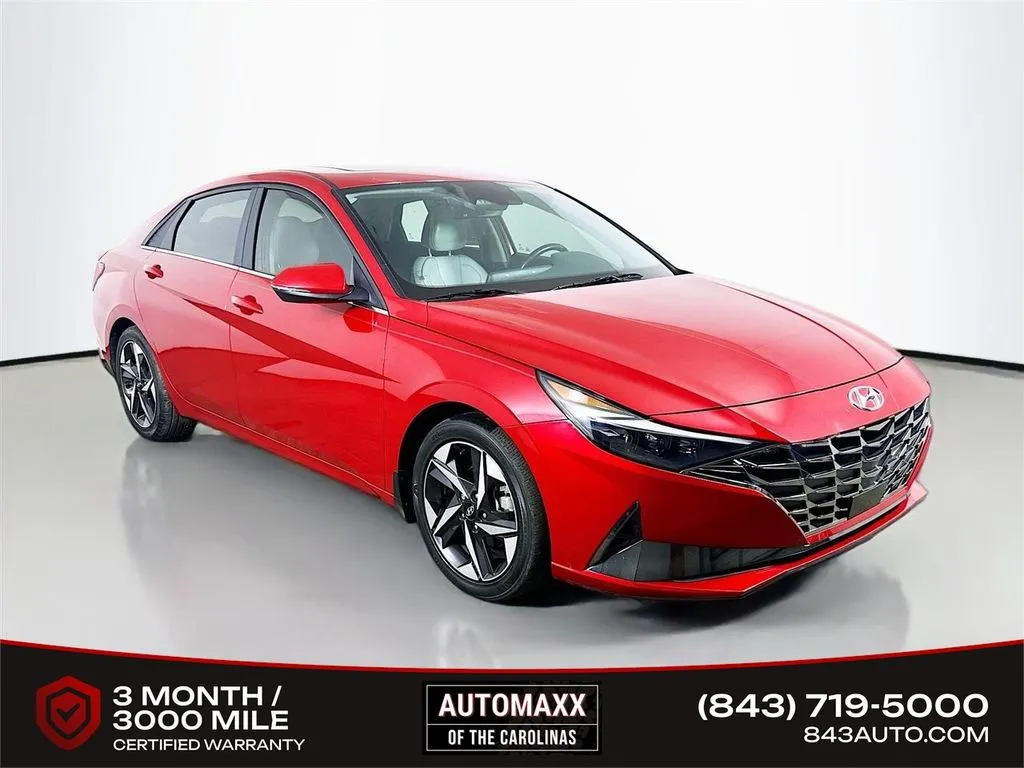 Red 2022 Hyundai Elantra Limited for sale in Summerville, SC