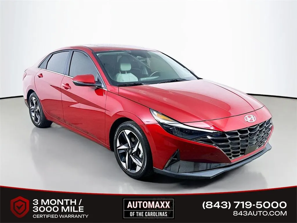 Red 2023 Hyundai Elantra Limited for sale in Summerville, SC