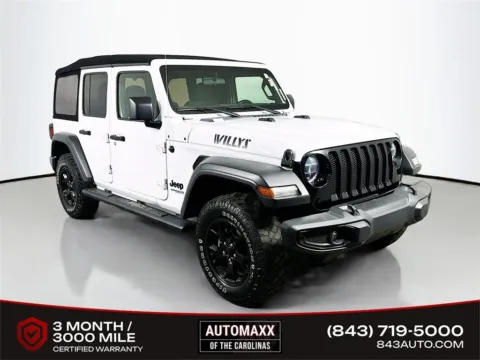 White 2021 Jeep Wrangler Unlimited Willys for sale in Summerville, SC