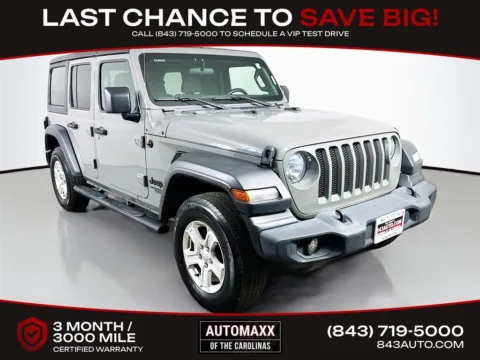 Gray 2021 Jeep Wrangler Unlimited Sport S for sale in Summerville, SC