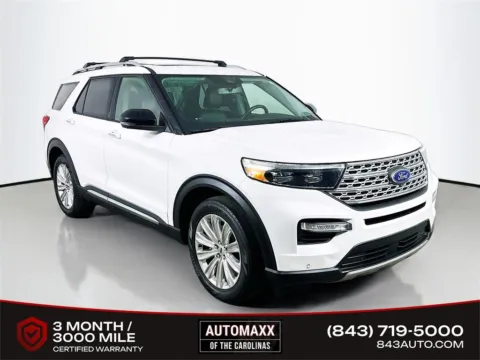 White 2022 Ford Explorer Limited for sale in Summerville, SC
