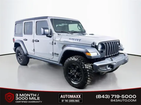 Gray 2022 Jeep Wrangler Unlimited Willys for sale in Summerville, SC
