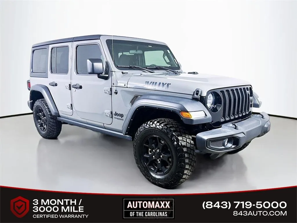 Gray 2022 Jeep Wrangler Unlimited Willys for sale in Summerville, SC