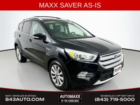 Black 2017 Ford Escape Titanium for sale in Summerville, SC