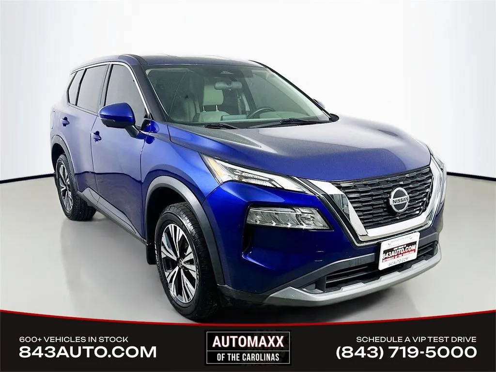 Blue 2021 Nissan Rogue SV for sale in Summerville, SC