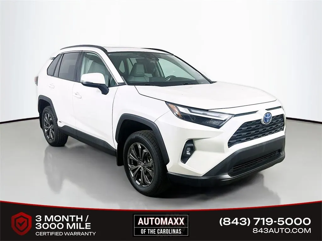 White 2022 Toyota RAV4 Hybrid XLE Premium for sale in Summerville, SC