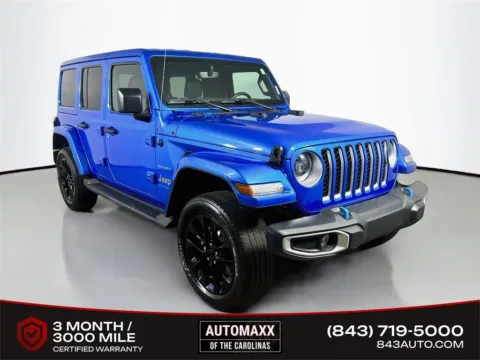 Blue 2023 Jeep Wrangler Sahara 4xe for sale in Summerville, SC