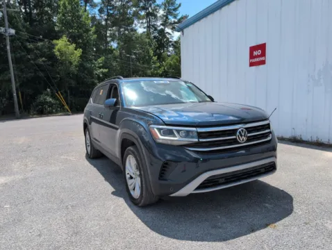 Blue 2021 Volkswagen Atlas 3.6L V6 SE w/Technology for sale in Summerville, SC