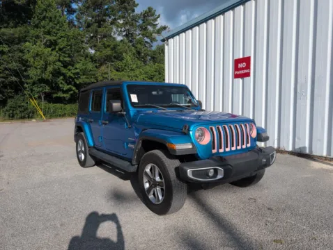 Blue 2022 Jeep Wrangler Unlimited Sahara for sale in Summerville, SC