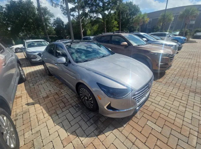 Silver 2023 Hyundai Sonata Hybrid Limited for sale in Summerville, SC