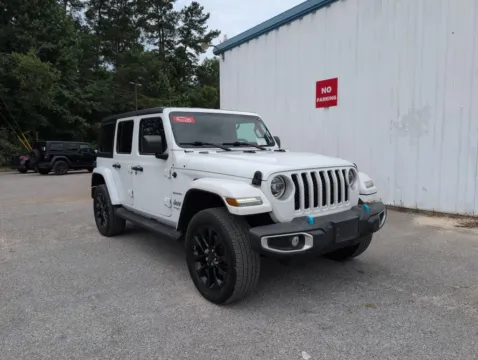 White 2022 Jeep Wrangler Unlimited Sahara 4xe for sale in Summerville, SC